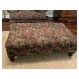 OVERSIZED NICELY TAPESTRY UPHOLSTERED OTTOMAN 45" X 30" X 16" TALL - DEN