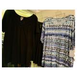 LADIES TOPS - 3 SIZE 3XL (1 NEW W/ TAG) & 6 SIZE 2XL - UP BED 2 CLOSET
