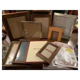 DRAWER FULL OF ASSORTED FRAMES & NEW PHOTO ALBUM - UP MASTER BED