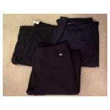 3 PAIR MEDIUM BLACK SLACKS/PANTS - UP BED 1