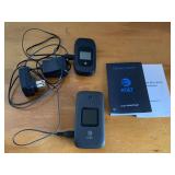 2 AT&T BLACK SMART FLIP PHONES W/ CHARGER & BOOK - CHECKOUT
