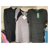 LADIES ATHLETIC WEAR - 10 TOPS (SIZE 2XL- 6 NEW W/ TAG) - UP MASTER CLOSET 2