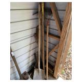 ASSORTMENT OF YARD TOOLS - SHED