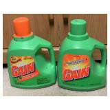 2 BOTTLES OF LIQUID GAIN LAUNDRY DETERGENT (1 FULL, 1 AT LEAST 1/2 FULL)- UP MASTER CLOSET 2