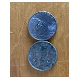 2022P JEFFERSON NICKEL W/ SCARFACE ERROR, 1992 P JEFFERSON NICKEL - CHECKOUT