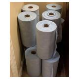 9 REGULAR ROLLS BLUE SHOP TOWELS & 1 EXTRA WIDE ROLL OF BLUE SHOP TOWELS - UP MASTER BED