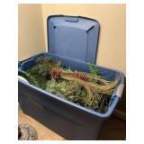 EXTRA LARGE CRATE W/ LID FULL OF ASSORTED SILK GREENERY - UP BED 2