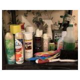 SHELF LOT OF ASSORTED CLEANING PRODUCTS - DINETTE