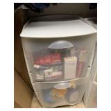 2 DRAWER PLASTIC STORAGE CONTAINER (CONTAINER ONLY) 15" WIDE X 16" DEEP X 26" TALL - UP MASTER CLOSET 2