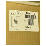 NEW IN BOX QUOIZEL BLACK 3 LIGHT CANDELABRA OUTSIDE WALL LIGHT - UP BED 2 CLOSET