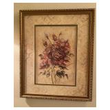 THREE RICHARD A. HENSON RAMBLING ROSE PRINT 18" X 22" - UP HALLWAY