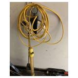 RETRACTABLE EXTENSION CORD W FLUORESCENT LIGHT - GARAGE CLOSET