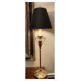 BRASS ART NOUVEAU TALL CANDLESTICK LAMP 30" TALL - DINING ROOM