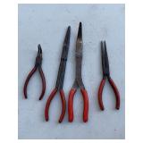 4 LONG REACH NEEDLE NOSE PLIERS - GARAGE