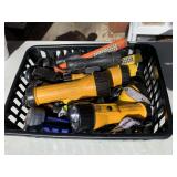 LARGE CONTAINER OF ASSORTED FLASHLIGHTS - GARAGE