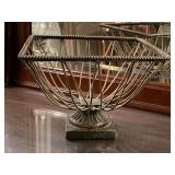 HEAVY METAL FOOTED BASKET 11 3/4" SQUARE X 9 1/8" TALL - UP MASTER CLOSET