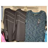 LADIES ATHLETIC WEAR - 10 TOPS (SIZE 2XL- 6 NEW W/ TAG) - UP MASTER CLOSET 2