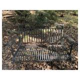 WROUGHT IRON SWING (BRING TOOLS TO TAKE DOWN) - BACK YARD
