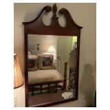 VINTAGE MAHOGANY WALL MIRROR 24" WIDE X 40" TALL - UP BED 2