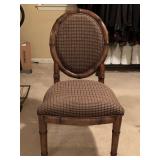 TOMMY BAHAMA BAMBOO ARMLESS SIDE CHAIR WITH REAL NICE UPHOLSTERY 40" TALL X 22" WIDE X 19" DEEP - UP MASTER BED