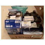 BOX FULL OF HYDROGEN PEROXIDE, COLD COMPRESS, GLOVES & MORE - UP HALL BATH CLOSET