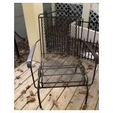 WROUGHT IRON SPRING BACK CHAIR - SIDE PORCH