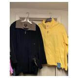 2 LADIES JACKETS - SIZE XL (GALLERY 3/4 ZIP FRONT RAIN JACKET, COLUMBIA 3/4 ZIP FRONT RAIN JACKET) - UP MASTER BED
