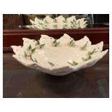 MUD PIE WHITE CERAMIC BUNNY BOWL 10" ROUND - UP MASTER BED