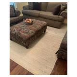 LARGE NEUTRAL COLOR WOVEN JUTE RUG 123" X 98" ***SPECIAL PICKUP INSTRUCTIONS - DEN