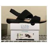 NEW CROFT & BARROW BLACK ORTHOLITE ECO SANDALS SIZE 8 1/2M - UP MASTER CLOSET 2