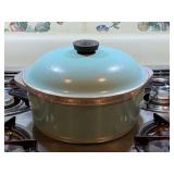 VINTAGE TURQUOISE CLUB ALUMINUM 10" COVERED STOCK POT KITCHEN