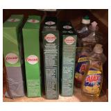 4 NEW BOXES OF CASCADE & 3 PARTIAL CONTAINERS OF AJAX - KITCHEN