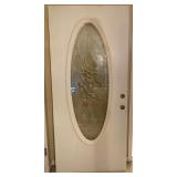 LEADED GLASS ENTRY DOOR 36" WIDE X 79" TALL - UP MASTER BED