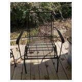 WROUGHT IRON SPRING BACK CHAIR - SIDE PORCH