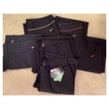 6 PAIR NIKE XL BLACK ATHLETIC PANTS (1 NEW W/ TAG) - UP BED 1