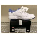 NEW ADIDAS WHITE/GREY TENNIS SHOES SIZE 7 1/2 M - UP MASTER CLOSET 1