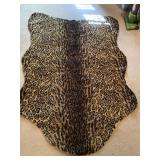 LEOPARD PATTERN PLUSH RUG 85" X 55" - UP MASTER BED