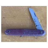 VINTAGE VICTORINOX 5 ROSTFREI SINGLE BLADE FOLDING POCKET KNIFE WITH WOOD HANDLE MADE IN SWITZERLAND - CHECKOUT