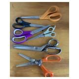 6 PAIR SCISSORS/SHEARS - CHECKOUT