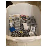 CRATE FULL OF ASSORTED BATTERIES (UNSURE IF GOOD) - CRATE INCLUDED - UP MASTER BATH