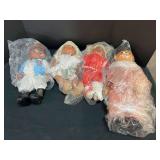 Vintage handmade dolls, believed to be wood, Naber Babies, set of four, see pictures for details.