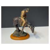 Native American with Wolf cub on horseback, see pictures for details.