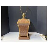 Vintage Asian tea tin lamp, see pictures for details.