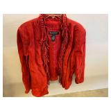 Dialogue leather jacket with fringe, size 1X, see pictures for details.