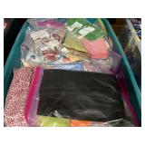 Large assortment of fabric remnants, see pictures for details.