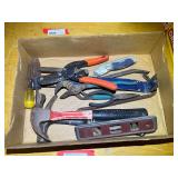 Assorted hand tools to include hammers, chisels, flat bar, channel locks, and more. See pictures for details.