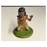 Ceramic Native American boy, see pictures for details.