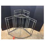 Folding metal corner plant stand, see pictures for details.
