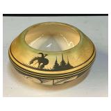 Decorative Navajo bowl with glazed interior, this piece is signed, see pictures for details.