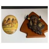 Native American oval ceramic plaque, also includes the Hamilton Collection, “Spirit Quest”, from The Proud Chieftain’s collection, see pictures for details.